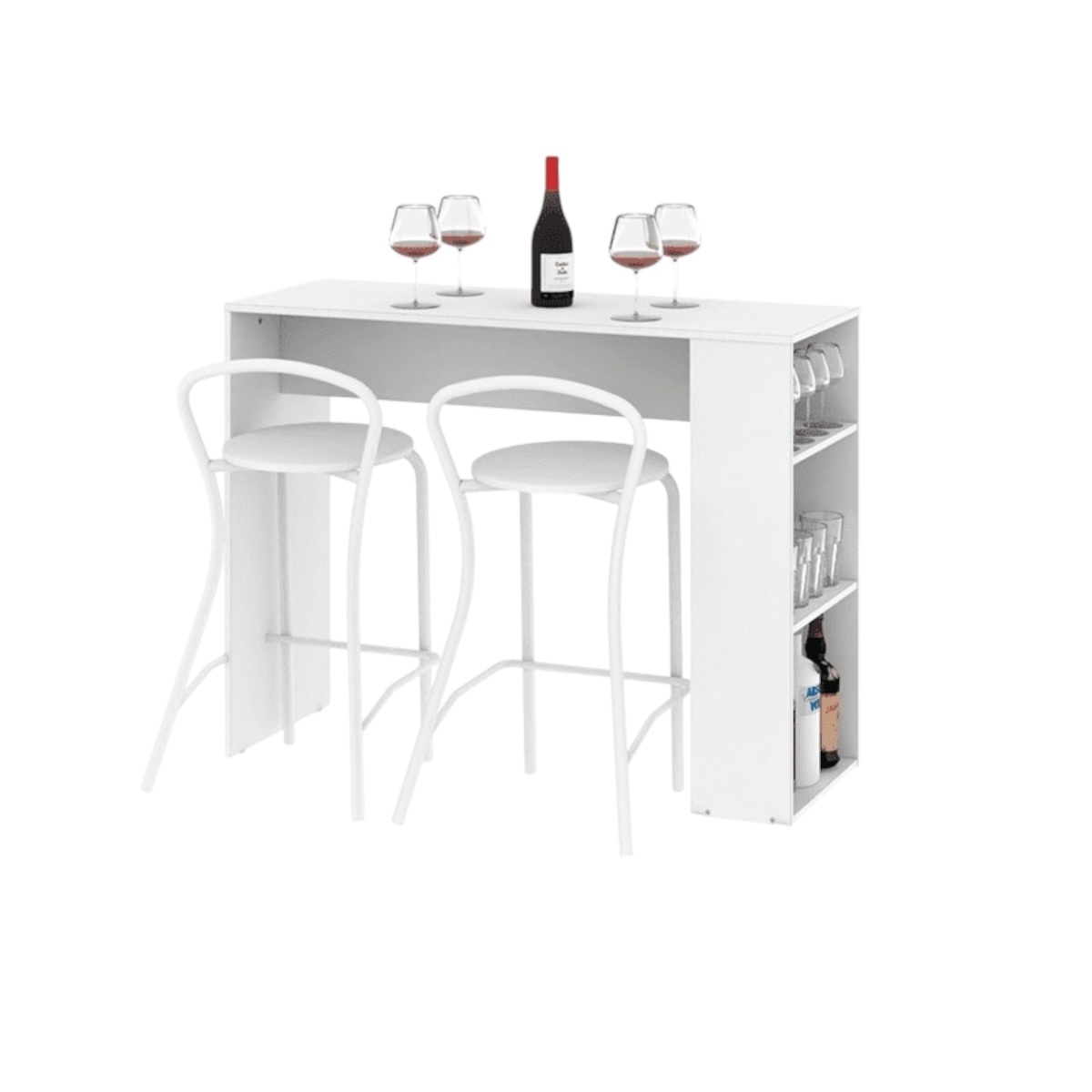 DIELFE BARRA DESAYUNADORA CON ESTANTES - Imagen 2