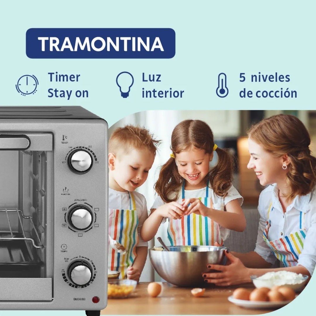 HORNO ELÉCTRICO TRAMONTINA SILVER COOK 55L - Imagen 3