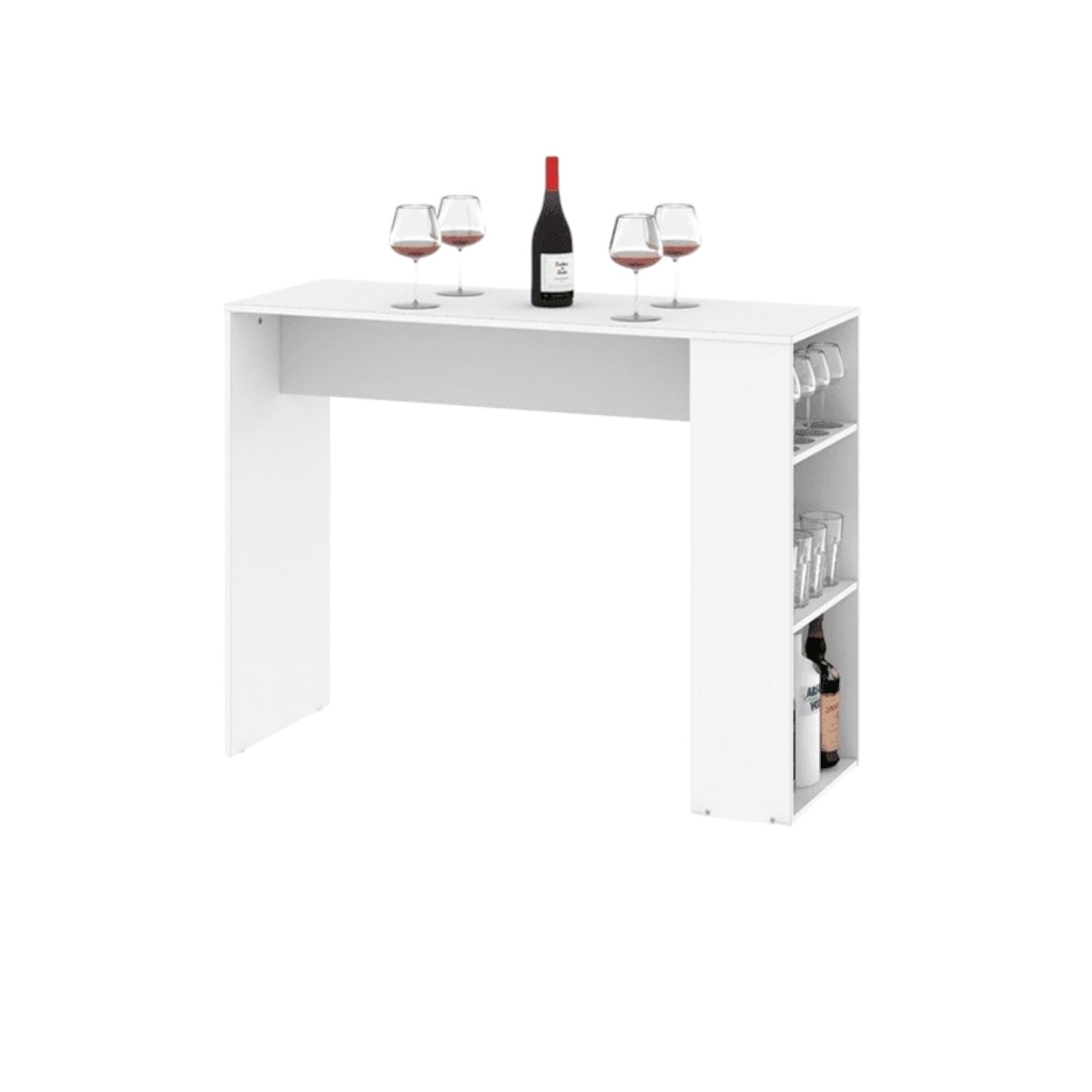 DIELFE BARRA DESAYUNADORA CON ESTANTES