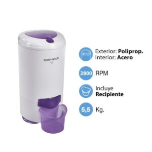 KOH-I-NOOR SECARROPAS CENTRÍFUGO MOD. 755/2 VISION 5.5KG