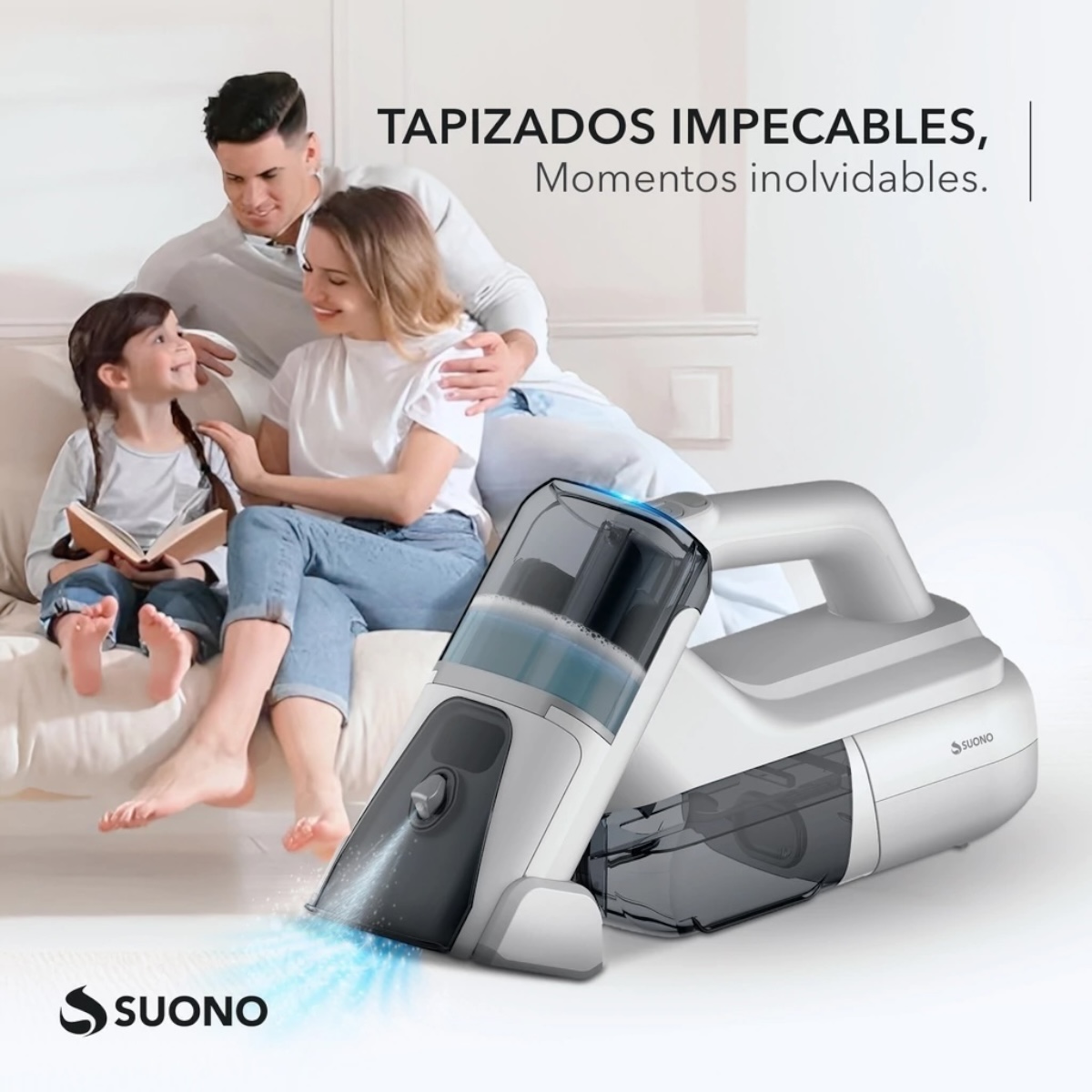 SUONO ASPIRADORA LIMPIA TAPIZADO DE MANO PORTÁTIL - Imagen 6