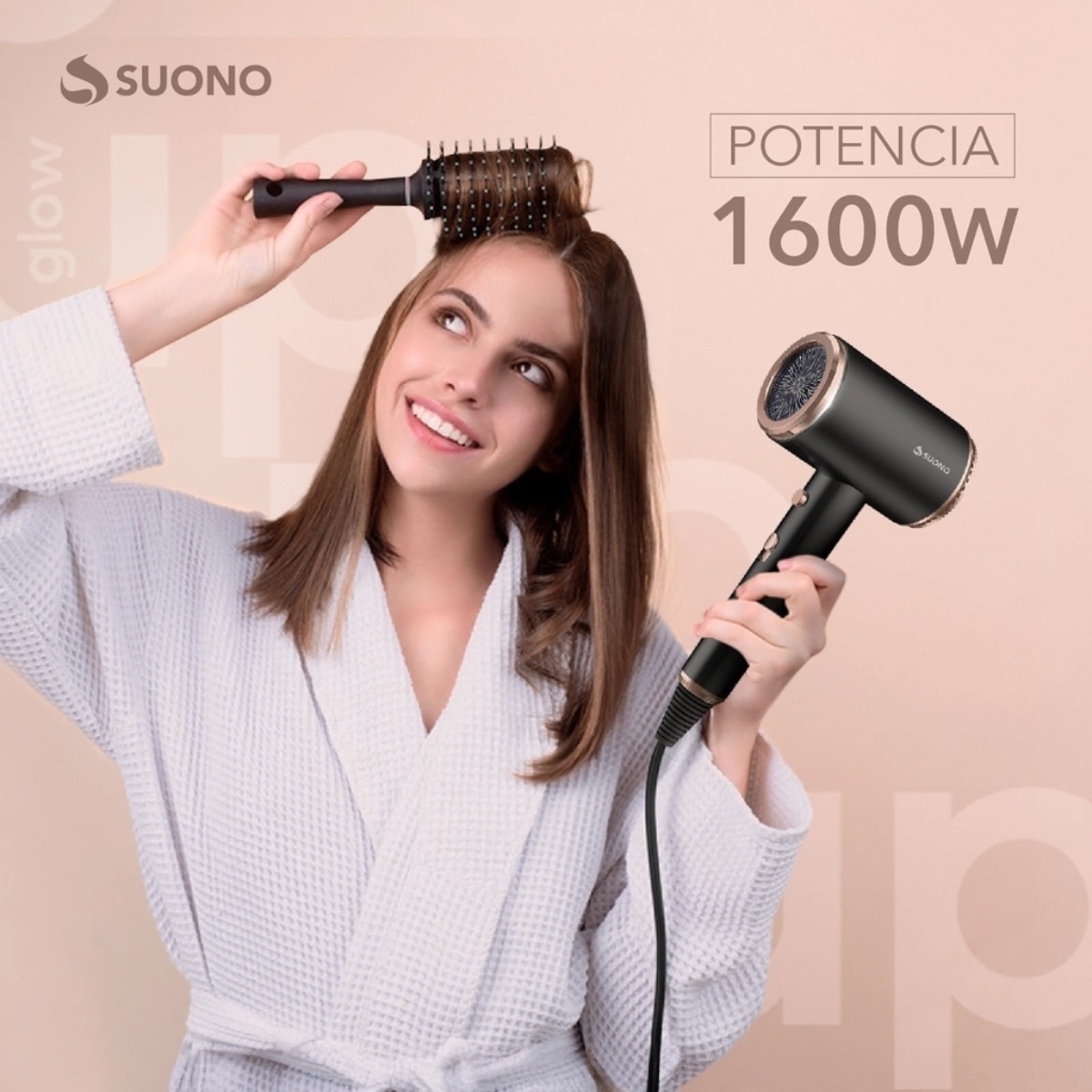 SUONO SECADOR PRO CON FUNCIÓN FRÍO 1600W NEGRO - Imagen 3