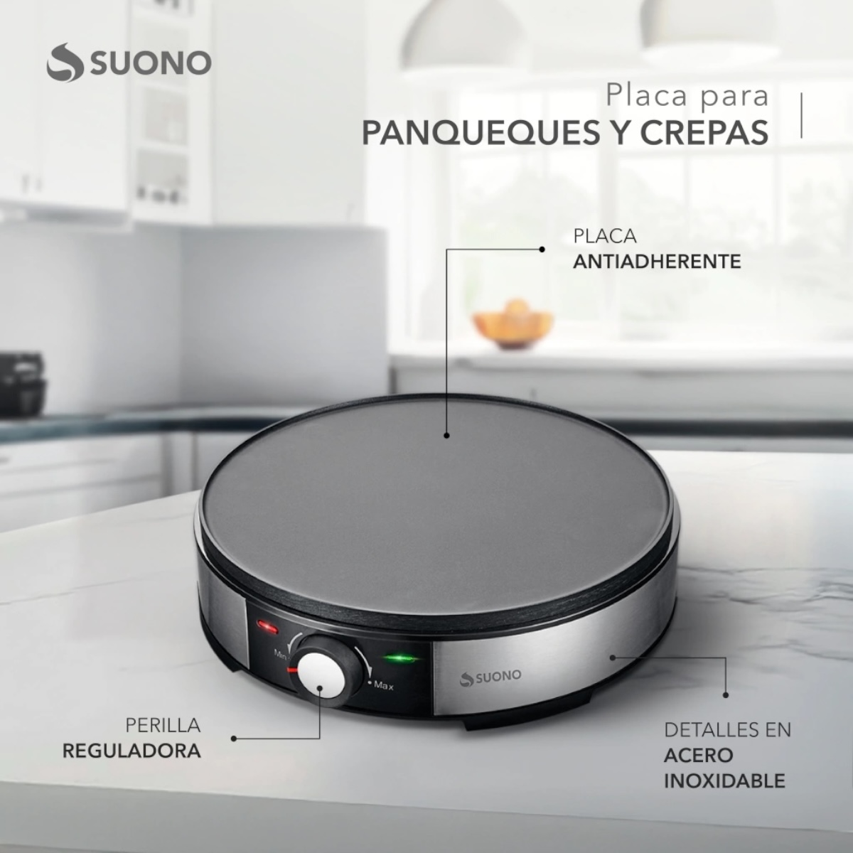 SUONO PANQUEQUERA REGULABLE 1200W ACERO - Imagen 4