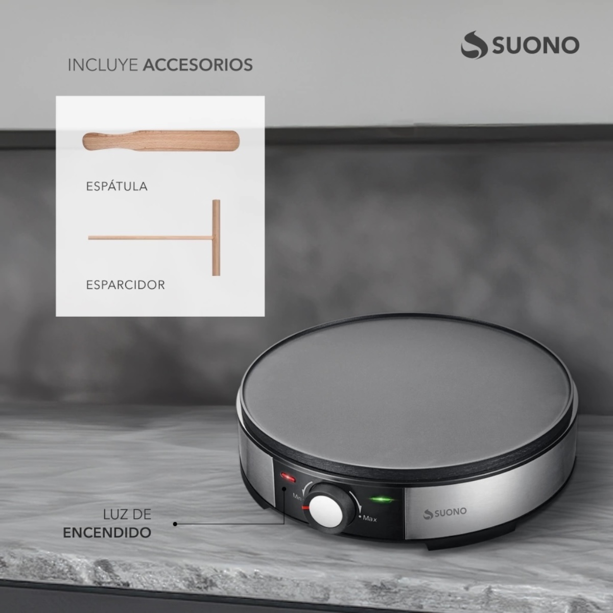 SUONO PANQUEQUERA REGULABLE 1200W ACERO - Imagen 6