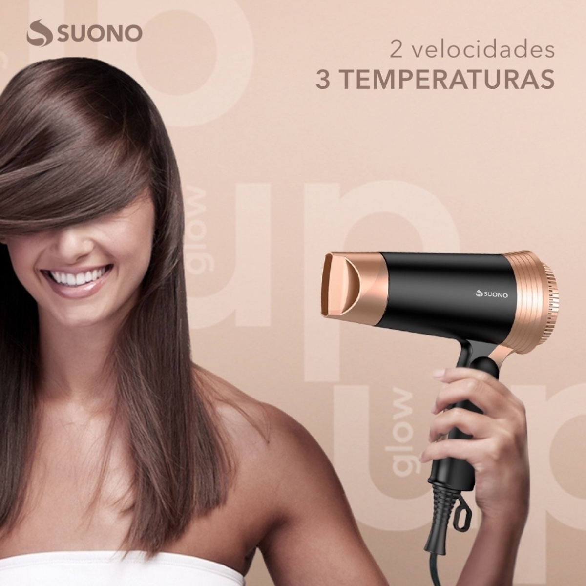 SUONO SECADOR DE PELO PLEGABLE 1200W - Imagen 3