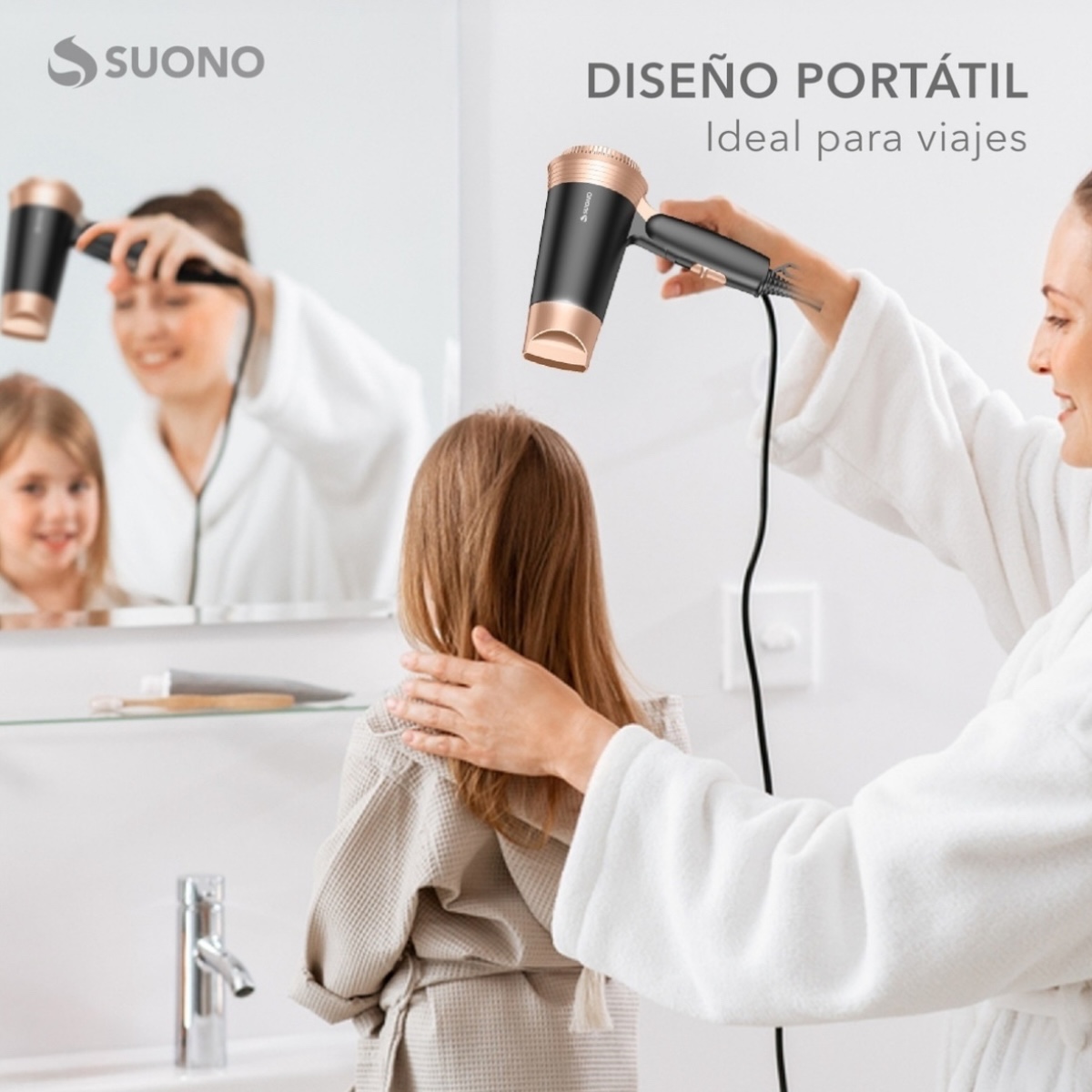 SUONO SECADOR DE PELO PLEGABLE 1200W - Imagen 7