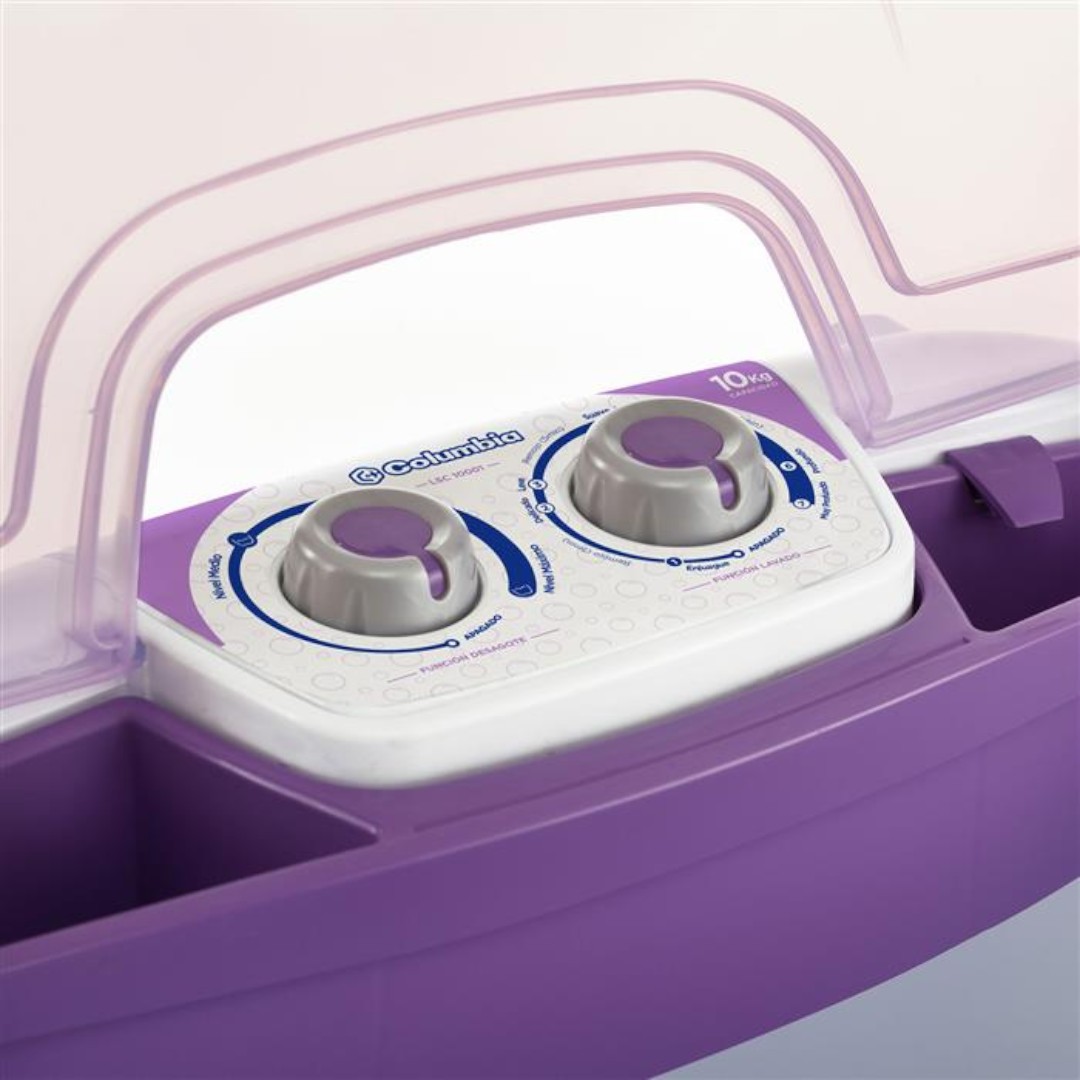 LAVARROPAS SEMIAUTOMÁTICO 10KG CON BOMBA DE DESAGOTE LSC10001 CARGA MANUAL COLUMBIA - Imagen 5