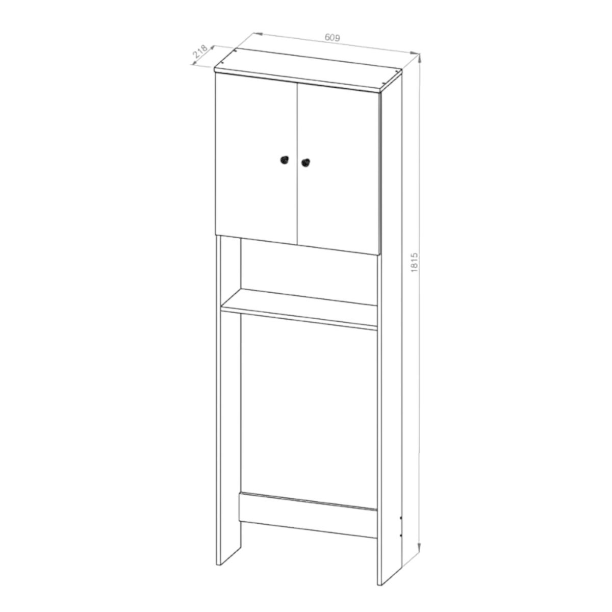 DIELFE MUEBLE SOBREINODORO 2 PUERTAS BLANCO - Imagen 5