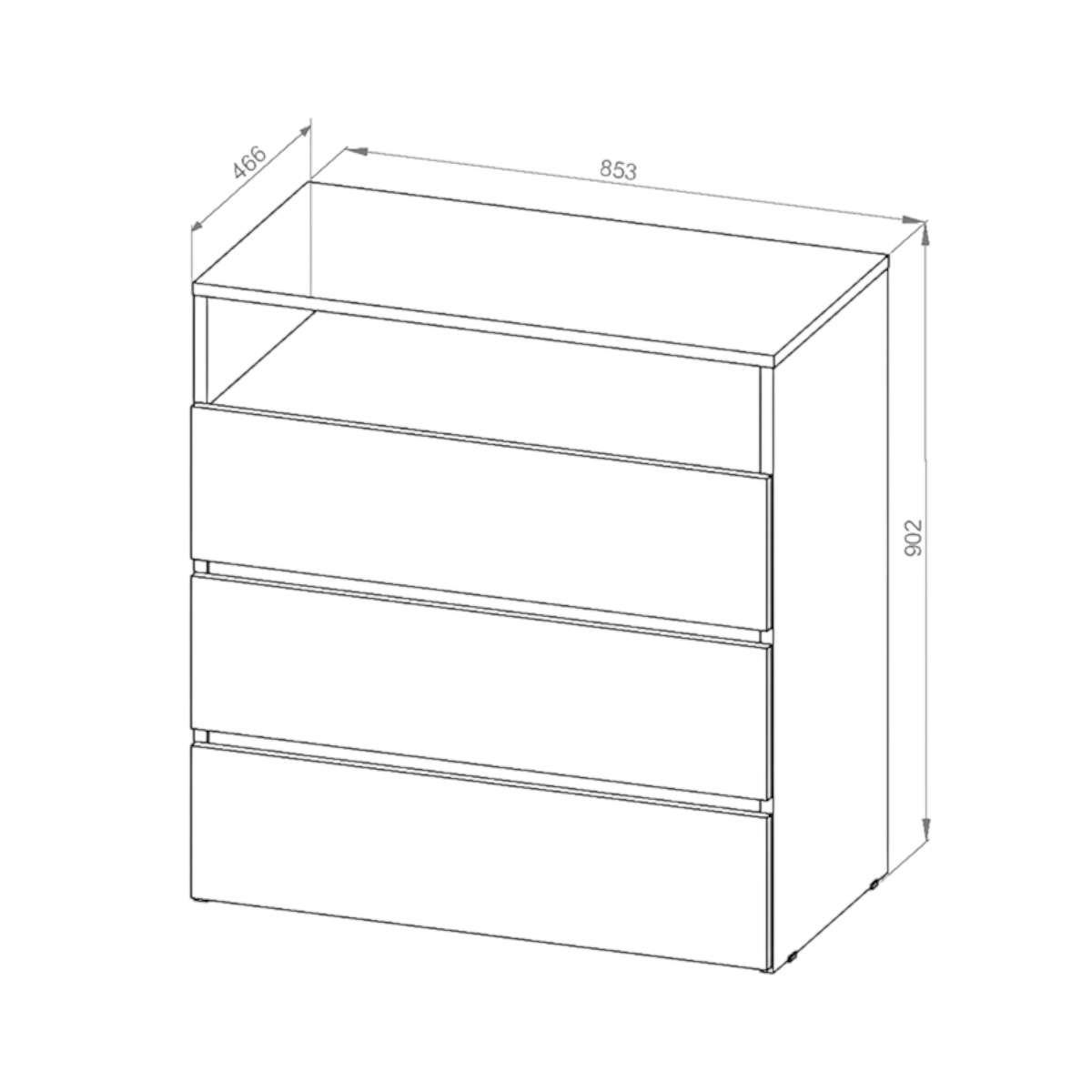 DIELFE COMODA DMC3C BLANCA - Imagen 4