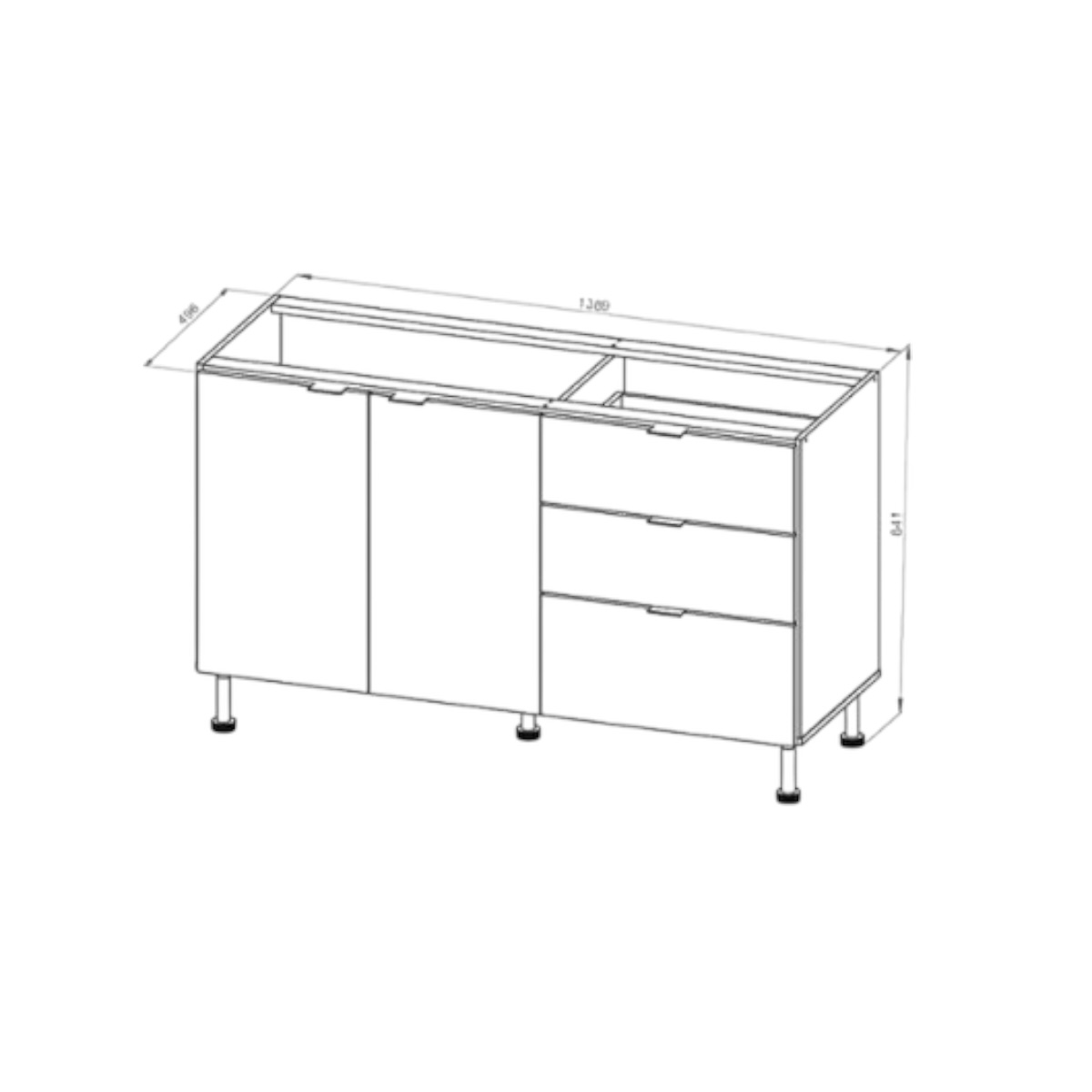 DIELFE BAJO MESADA CONFORT 1.40 - Imagen 3