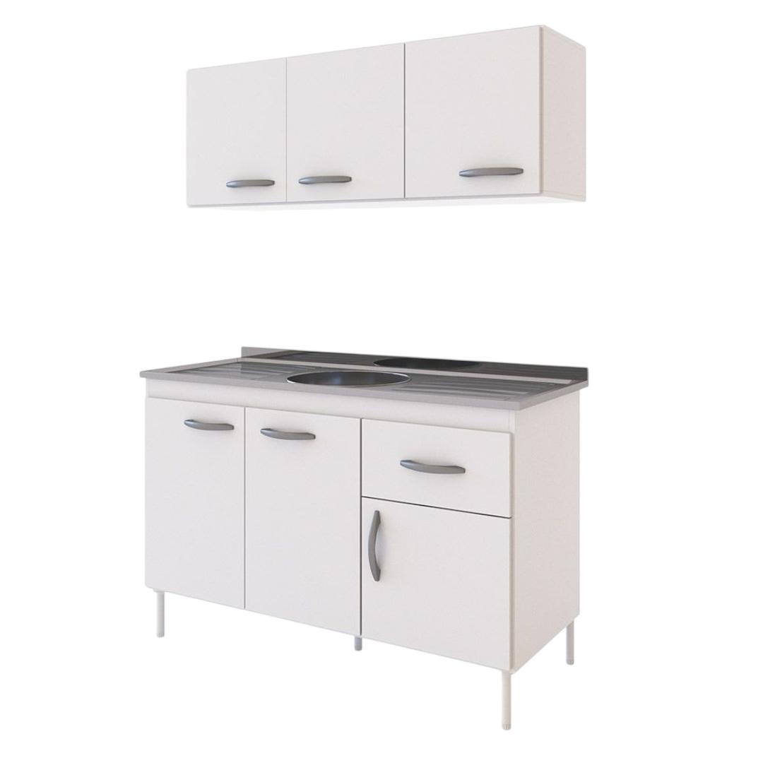 COMBO BAJO MESADA + ALACENA + BACHA 1.20M DELOS BLANCO